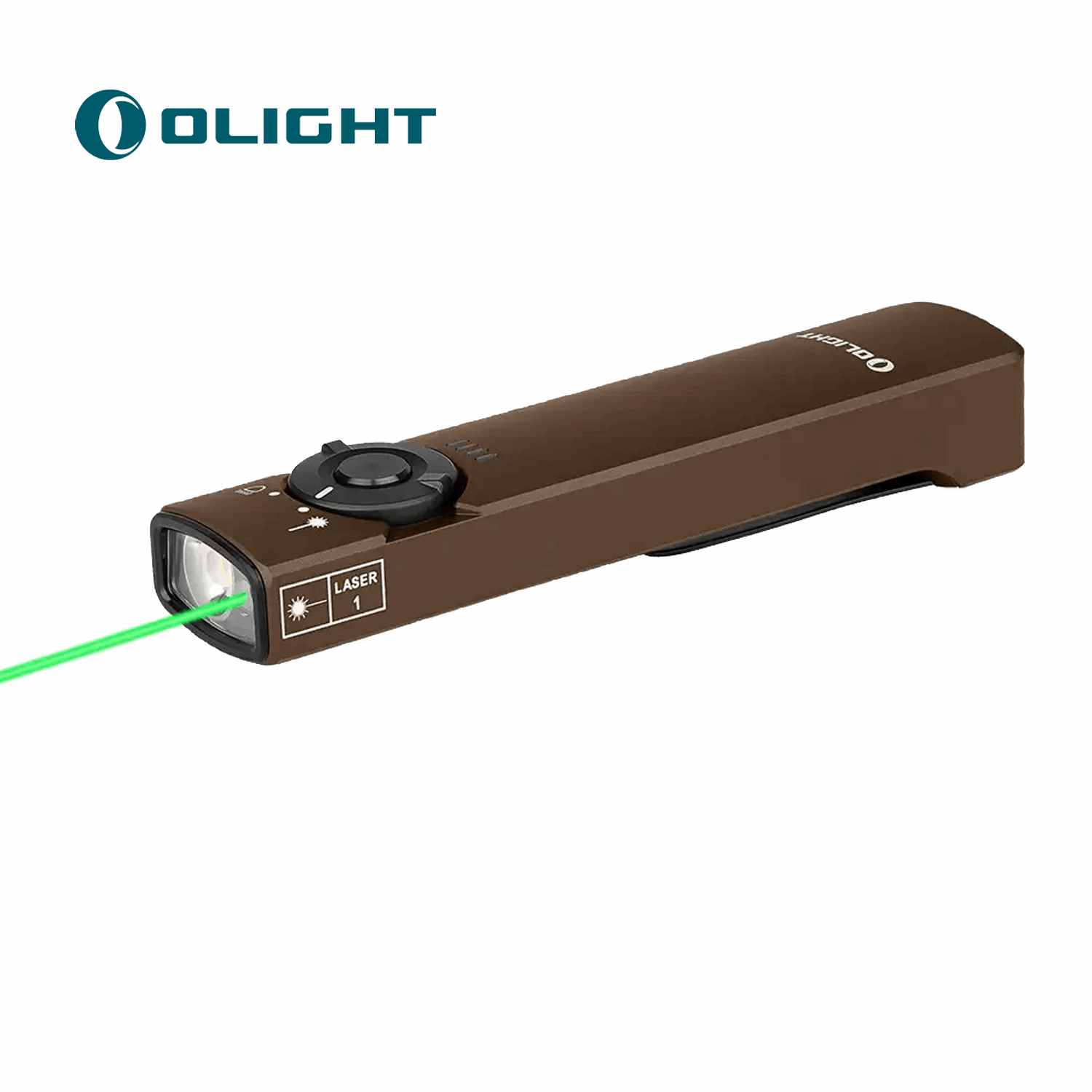 Arkfeld Flat Flashlight with Green Laser & White Light