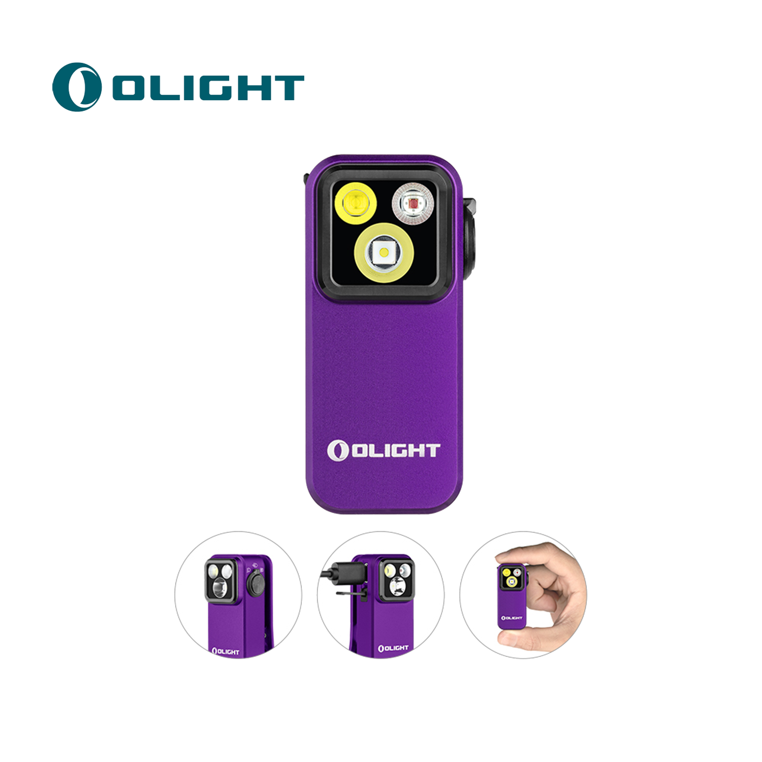 Oclip Pro Clip on Flashlight with Floodlight Spotlight and Red Light-Limit Color