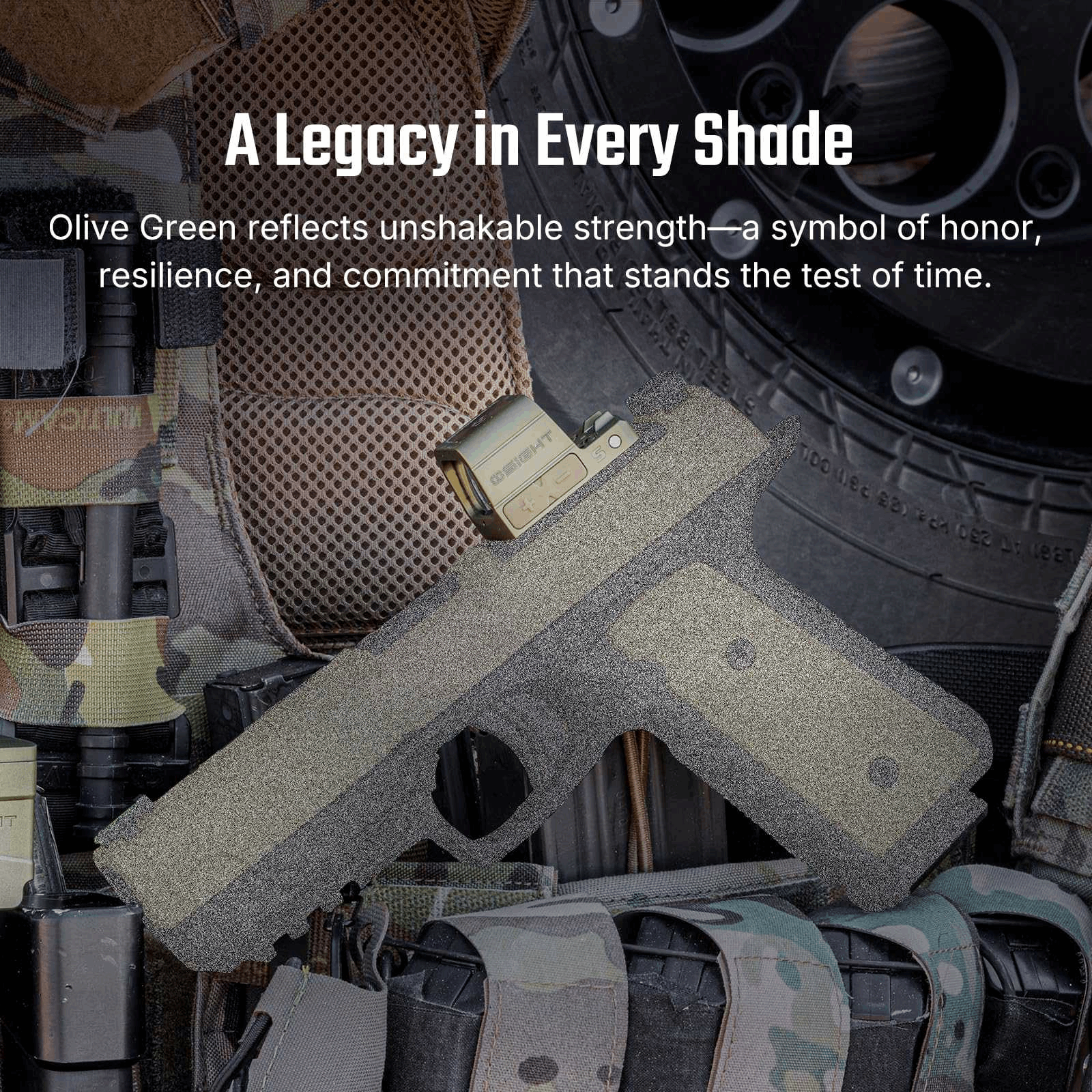 Osight S Olive Green Enclosed Red Dot 2 MOA Dot & 32 MOA Circle OAL™ Housing