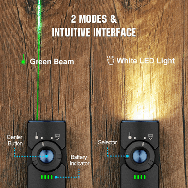 Arkfeld Flat Flashlight with Green Laser & White Light