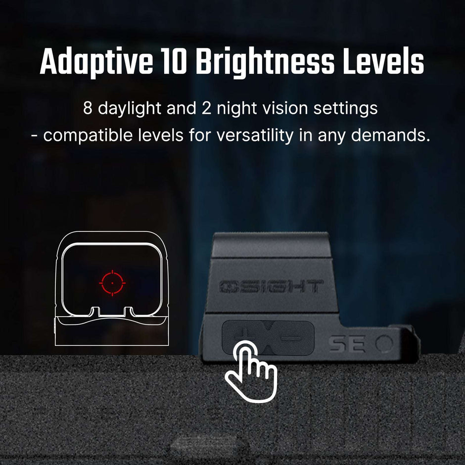 Osight SE Enclosed Optic with RMSc Footprint and Replaceable Battery
