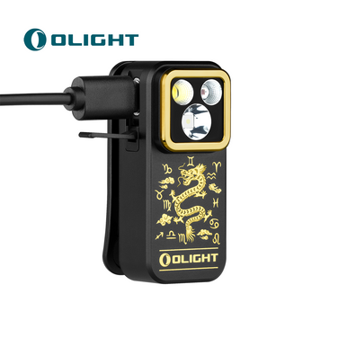Oclip Pro Clip on Flashlight with Floodlight Spotlight and Red Light-Limit Color