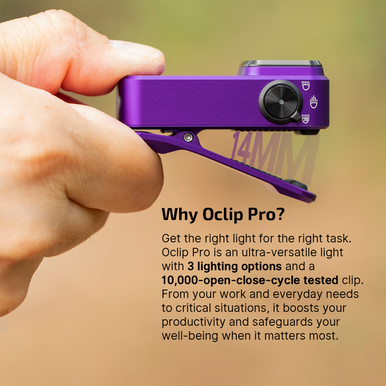 Oclip Pro Clip on Flashlight with Floodlight Spotlight and Red Light-Limit Color