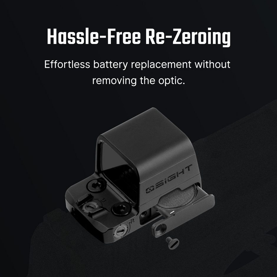 Osight SE Enclosed Optic with RMSc Footprint and Replaceable Battery