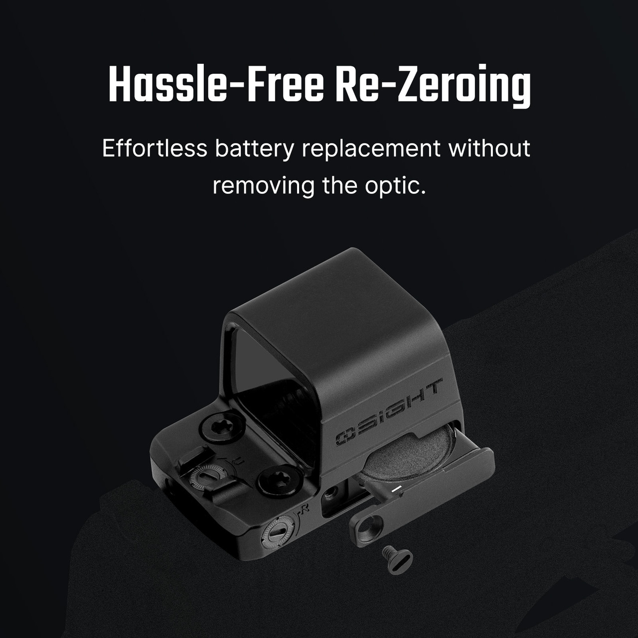 Osight SE Enclosed Optic with RMSc Footprint and Replaceable Battery