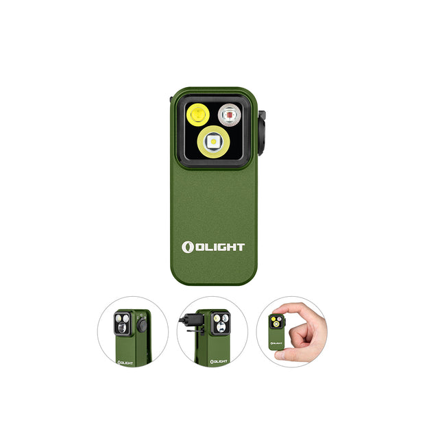 Oclip Pro Clip on Flashlight with Floodlight Spotlight and Red Light