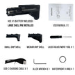 AGC 1600 Lumens Triangle Grip Tactical Flashlight with Green Laser