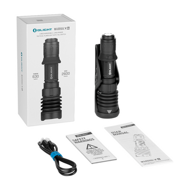 Warrior X 4 Kit Rechargeable LED Tactical Flashlight Hunting Kit