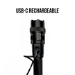 AGC 1600 Lumens Triangle Grip Tactical Flashlight with Green Laser