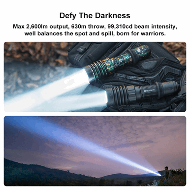 Warrior X 4 Kit Rechargeable LED Tactical Flashlight Hunting Kit