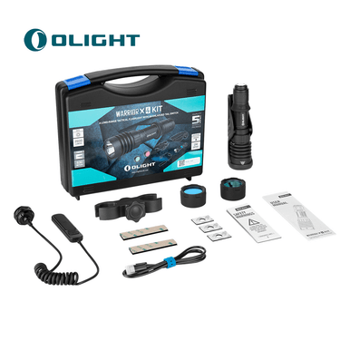 Warrior X 4 Kit Rechargeable LED Tactical Flashlight Hunting Kit