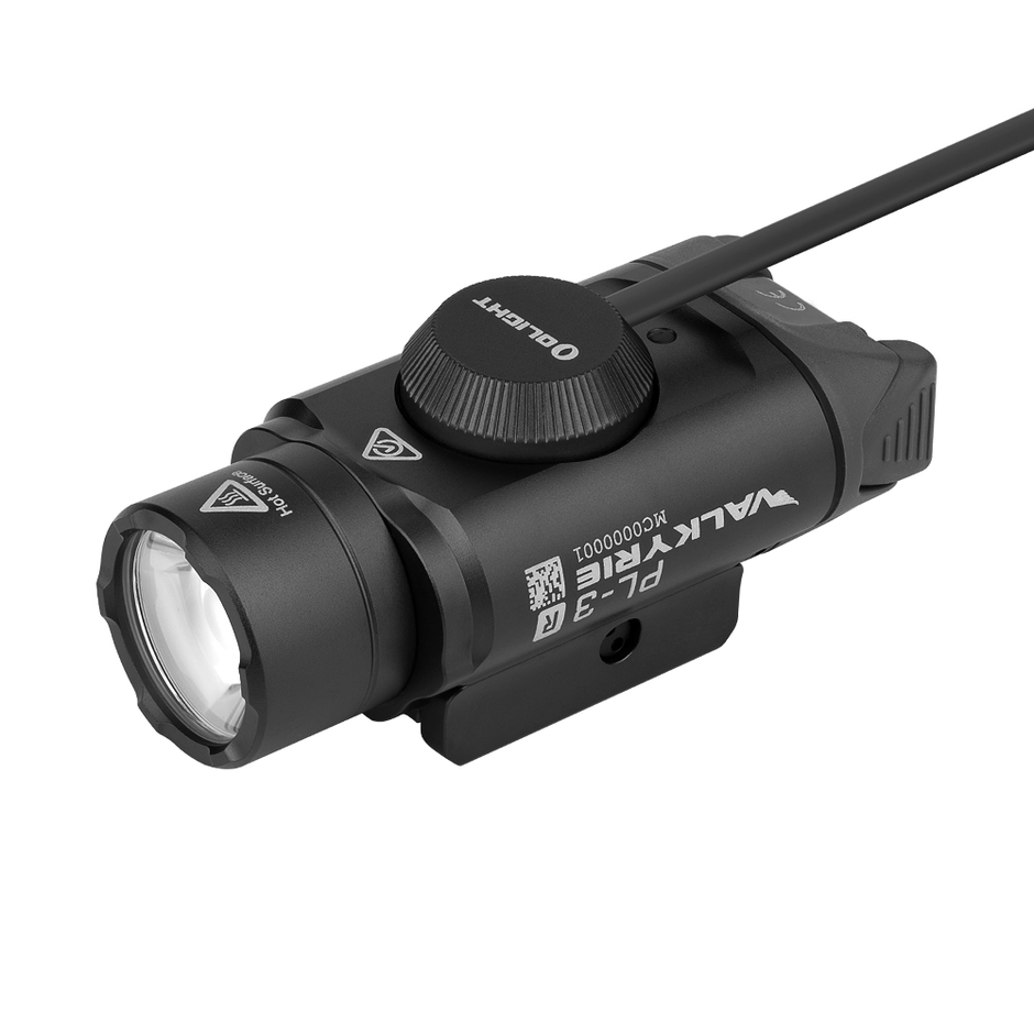 Olight PL-3R Valkyrie Rechargeable Rail Mounted Tactical Light C Black