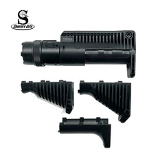 AGC 1600 Lumens Triangle Grip Tactical Flashlight with Green Laser