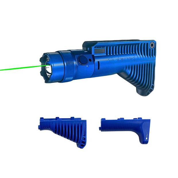 AGC 1600 Lumens Triangle Grip Tactical Flashlight with Green Laser