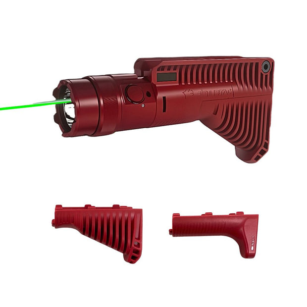 AGC 1600 Lumens Triangle Grip Tactical Flashlight with Green Laser