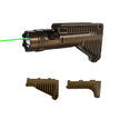 AGC 1600 Lumens Triangle Grip Tactical Flashlight with Green Laser