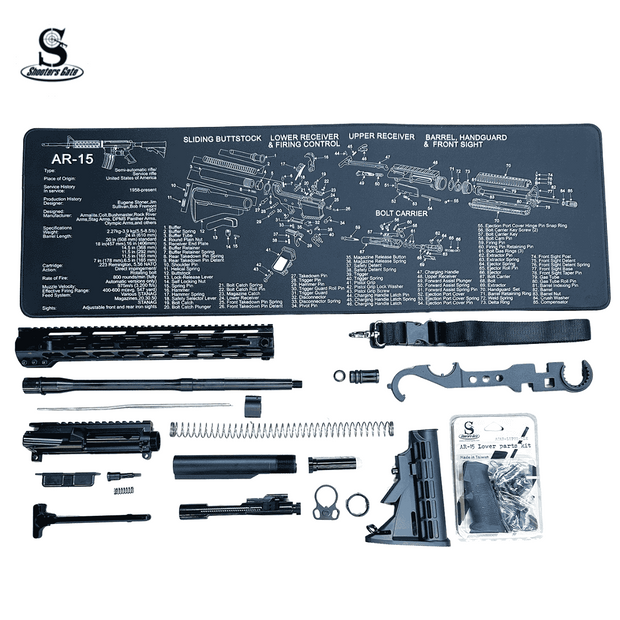 16"  5.56 Nato Upper Complete Build  (Unassembled Black Barrel Upper)