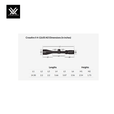 CROSSFIRE® II 4-12X50 AO Dead-Hold BDC (MOA) Reticle | 1 inch Tube