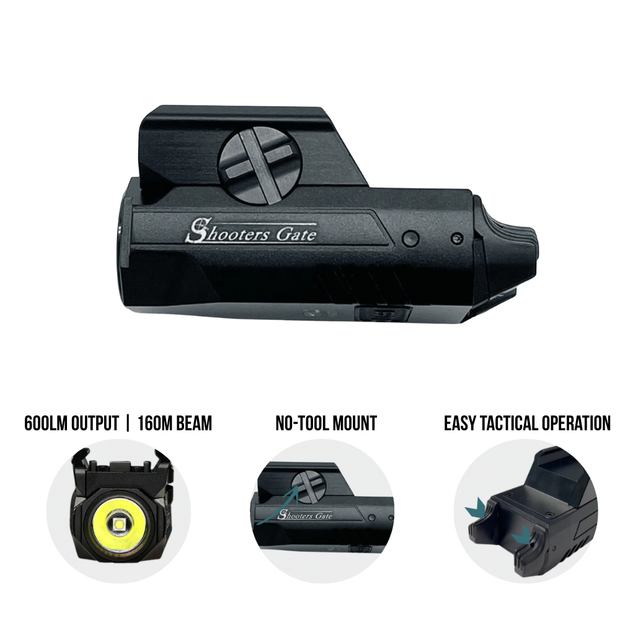 HML1 600 lm Rechargeable Tactical Light w/ Strobe