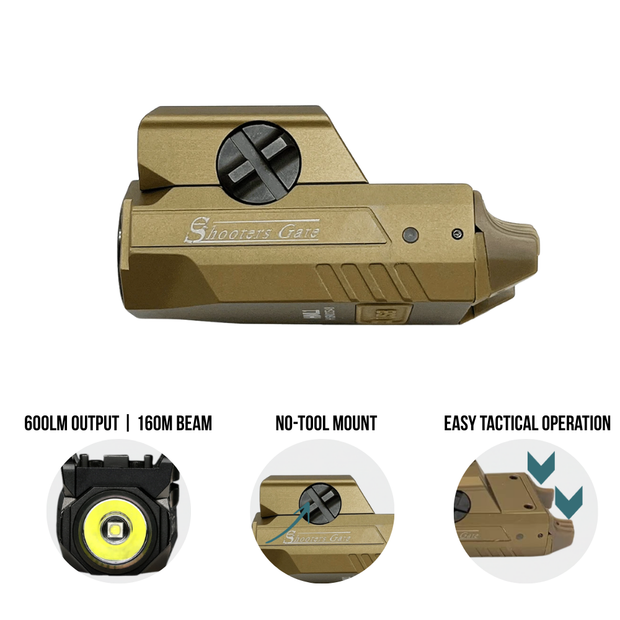 HML1 600 lm Rechargeable Tactical Light w/ Strobe