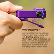 Oclip Pro Clip on Flashlight with Floodlight Spotlight and Red Light-Limit Color