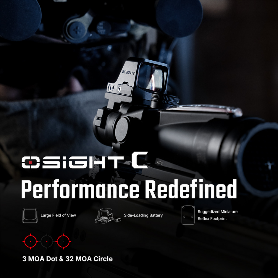 Osight C Open Reflex Optic with Replaceable Side-Loading Battery