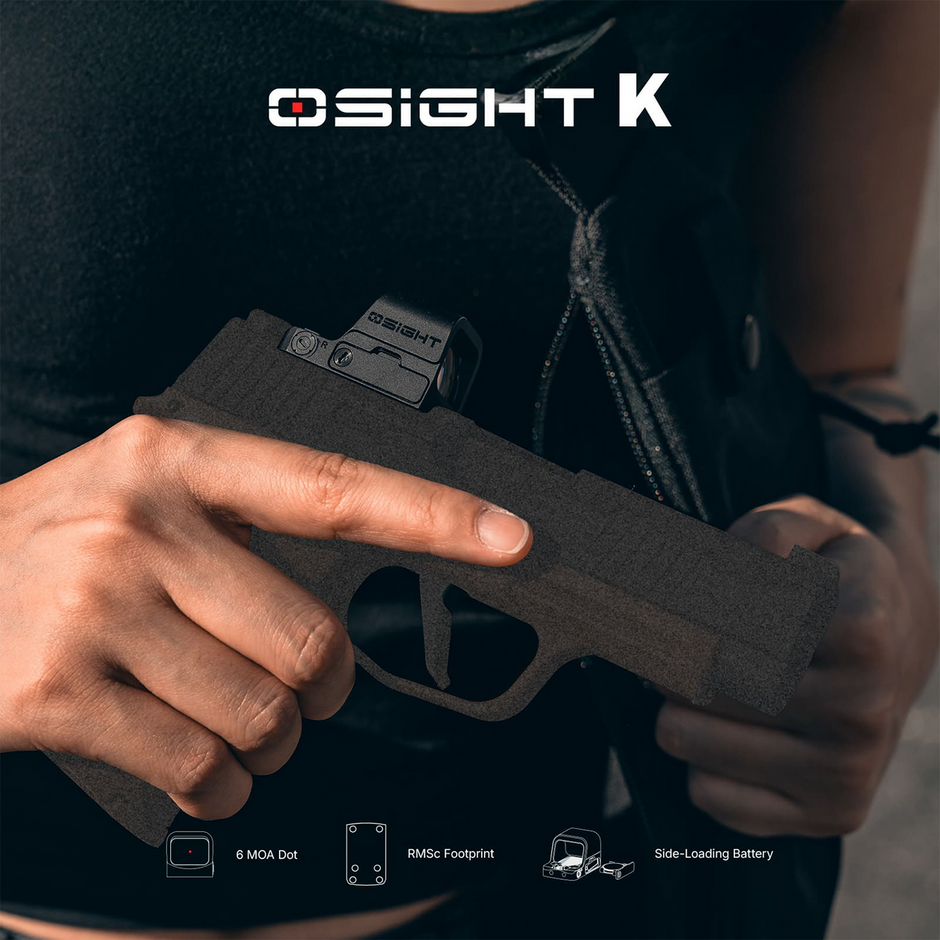 Osight K Open Reflex Optic with Replaceable Side-Loading Battery