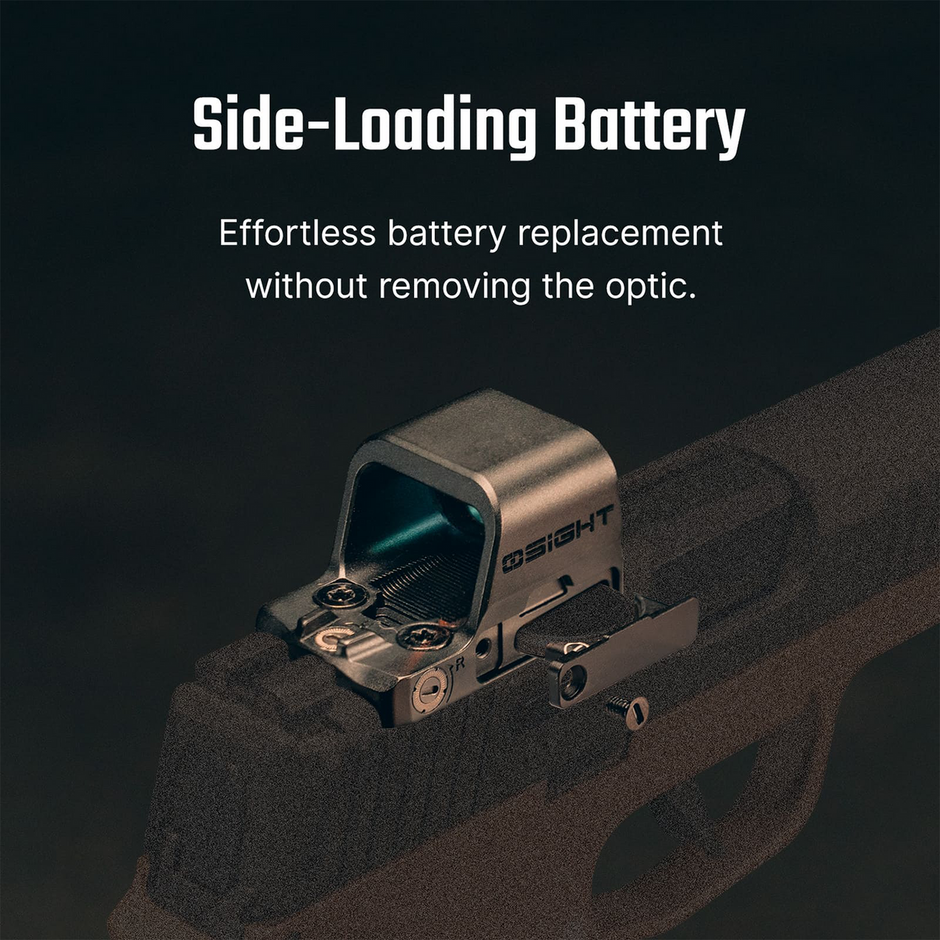 Osight K Open Reflex Optic with Replaceable Side-Loading Battery