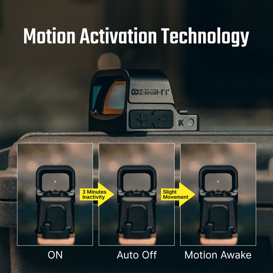 Osight K Open Reflex Optic with Replaceable Side-Loading Battery
