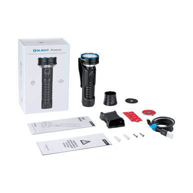 Prowess EDC flashlight with dual-direction illumination