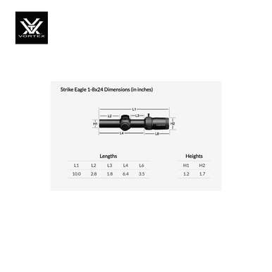 STRIKE EAGLE® 1-8X24 AR-BDC3 (MOA) Reticle | 30 mm Tube