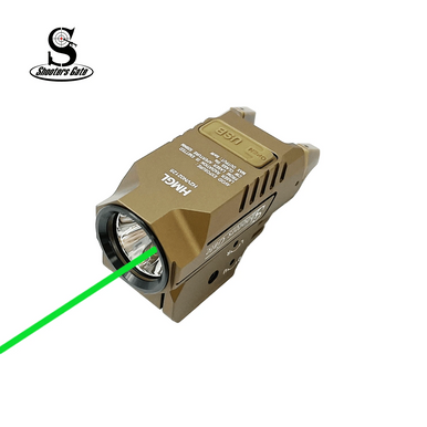 Shooters Gate HMGL 800 lm Rechargeable Green Laser Tactical Light w/ Strobe – Tan