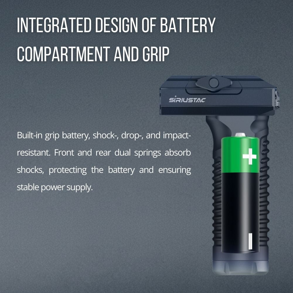 VGC mini Rechargeable 2000 Lumen Foregrip Light with Green Laser