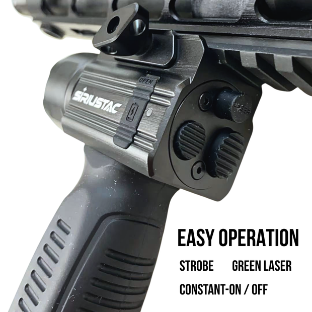 VGC Rechargeable 2000Lumen Foregrip Light w/ Green Laser