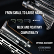 AGC 1600 Lumens Triangle Grip Tactical Flashlight with Green Laser