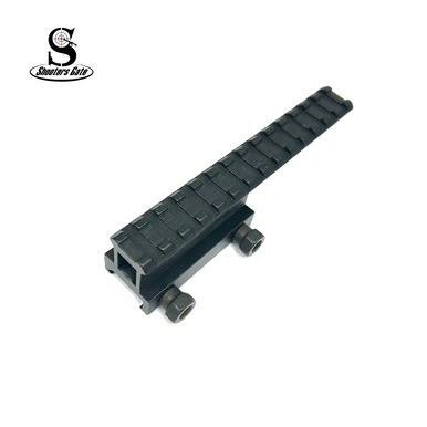 1” riser mount with extended 14 slots picatinny
