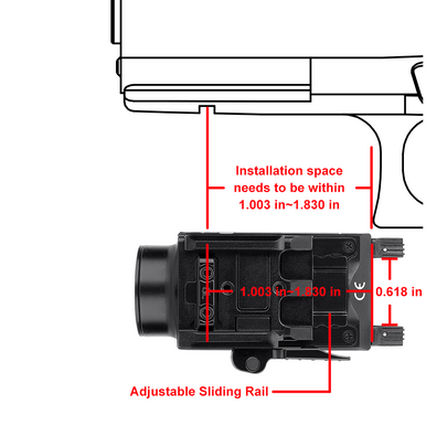 Olight Baldr S Rail Mounted Light 800 Lumens