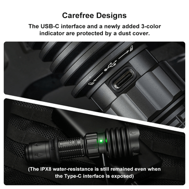 Warrior X 4 Kit Rechargeable LED Tactical Flashlight Hunting Kit