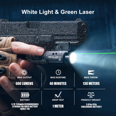 Olight Baldr Mini 600 Lumens Green Laser
